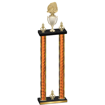 Double Orange Glacier Victory Soccer Trophy