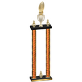 Double Orange Glacier Victory Football Trophy