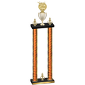 Double Orange Glacier Victory Bowling Trophy