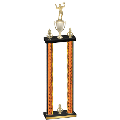 Double Orange Glacier Victory Volleyball Trophy