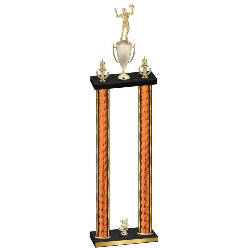 Double Orange Glacier Year Volleyball Trophy