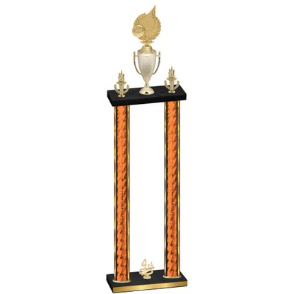 Double Orange Glacier Fourth Place Volleyball Trophy