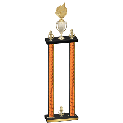 Double Orange Glacier Victory Volleyball Trophy