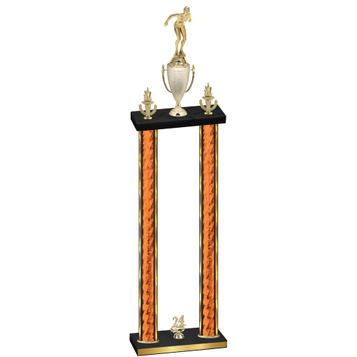 Double Orange Glacier Year Tennis Trophy