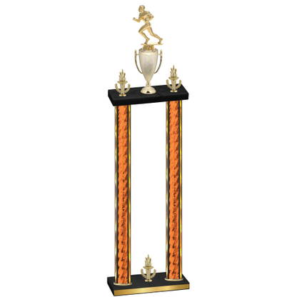 Double Orange Glacier Victory Football Trophy