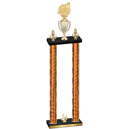 Double Orange Glacier Fourth Place Swimming Trophy