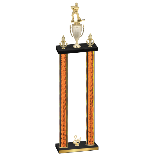 Double Orange Glacier Second Place Hockey Trophy