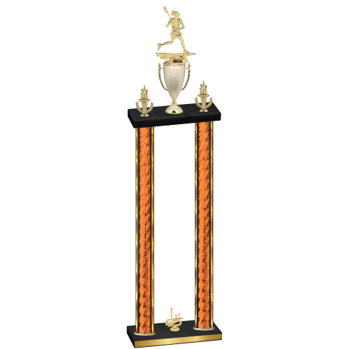 Double Orange Glacier First Place Lacrosse Trophy
