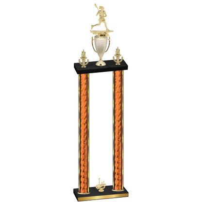 Double Orange Glacier First Place Lacrosse Trophy