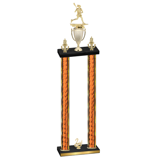 Double Orange Glacier Second Place Lacrosse Trophy