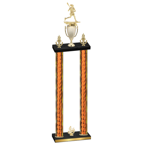 Double Orange Glacier Fourth Place Lacrosse Trophy