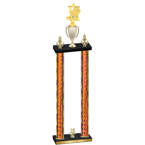 Double Orange Glacier Year Pickleball Trophy