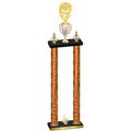 Double Orange Glacier Third Place Pickleball Trophy