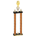 Double Orange Glacier Third Place Pickleball Trophy
