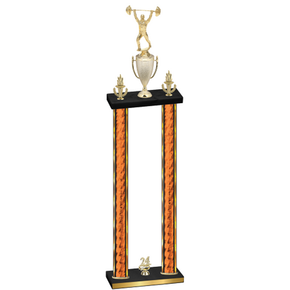 Double Orange Glacier Year Weights Trophy