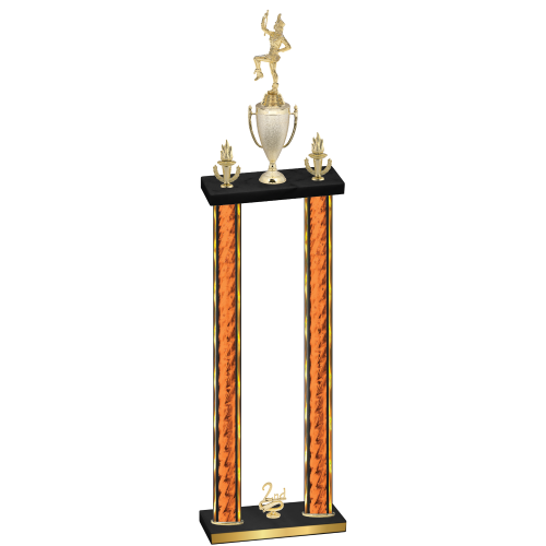 Double Orange Glacier Second Place Majorette Trophy