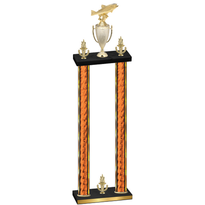 Double Orange Glacier Victory Fishing Trophy