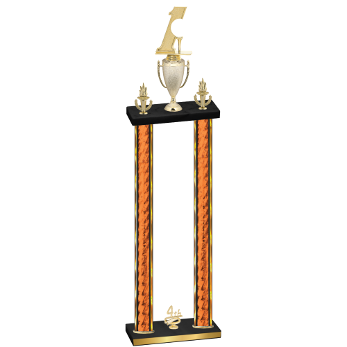 Double Orange Glacier Fourth Place Golf Trophy