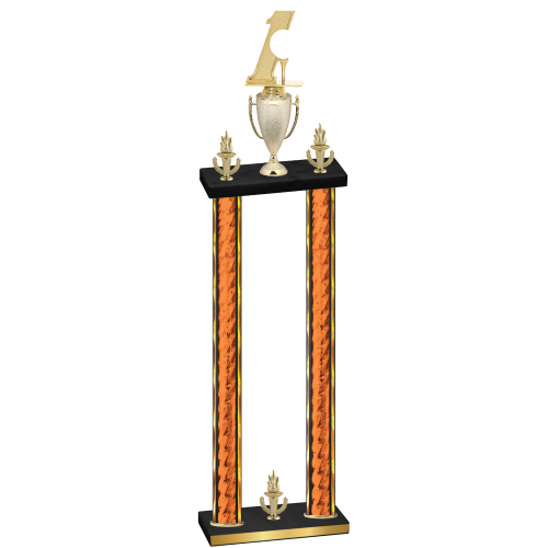 Double Orange Glacier Victory Golf Trophy