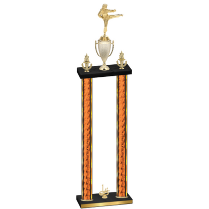 Double Orange Glacier First Place Karate Trophy