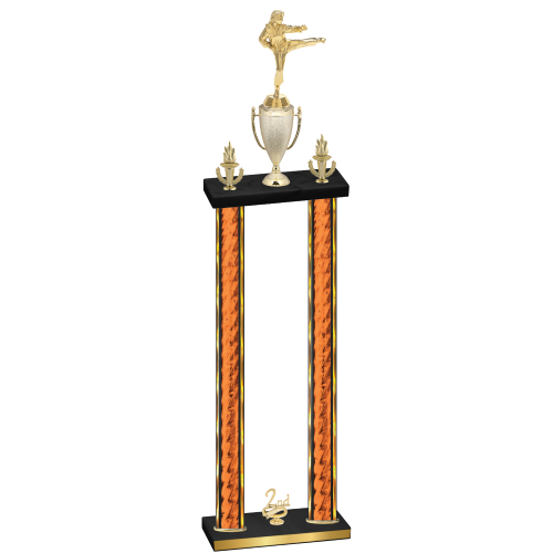 Double Orange Glacier Second Place Karate Trophy