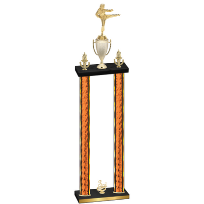 Double Orange Glacier Third Place Karate Trophy