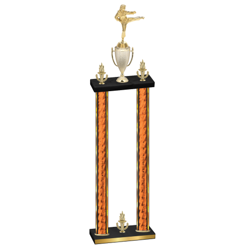 Double Orange Glacier Victory Karate Trophy