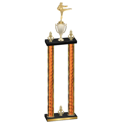 Double Orange Glacier Victory Karate Trophy