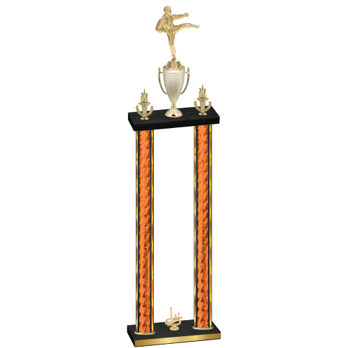 Double Orange Glacier First Place Karate Trophy