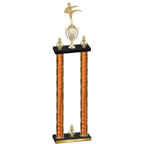 Double Orange Glacier Victory Karate Trophy