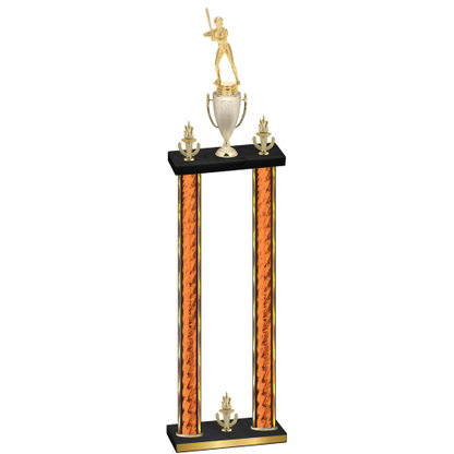 Double Orange Glacier Victory Softball Trophy