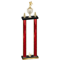Double Red Glacier Third Place Rugby Trophy