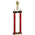 Double Red Glacier Third Place Rugby Trophy