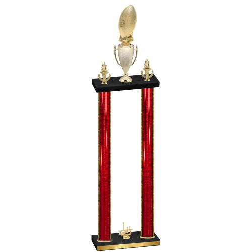 Double Red Glacier First Place Football Trophy
