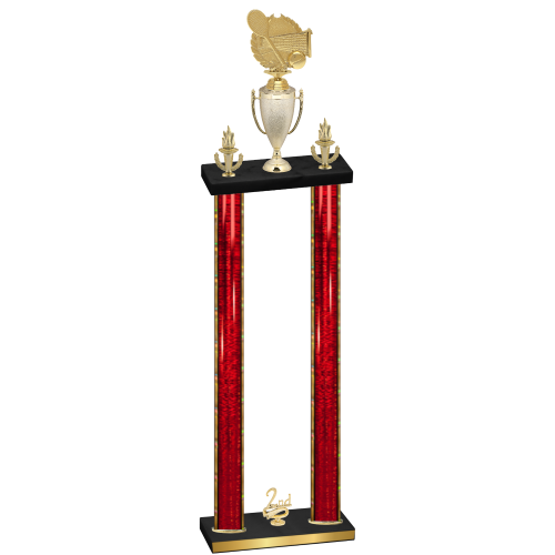 Double Red Glacier Second Place Tennis Trophy