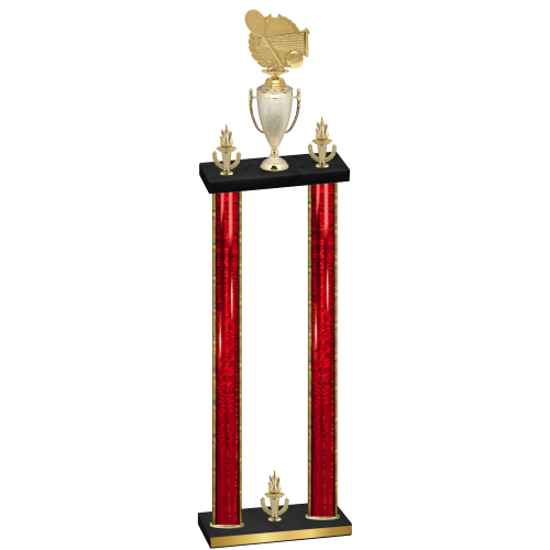 Double Red Glacier Victory Tennis Trophy