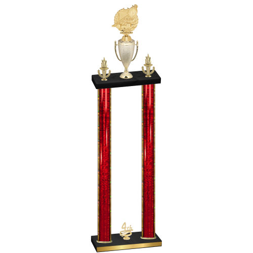 Double Red Glacier Fourth Place Swimming Trophy