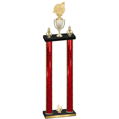 Double Red Glacier Fourth Place Swimming Trophy
