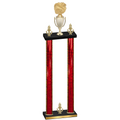 Double Red Glacier Victory Cheerleading Trophy
