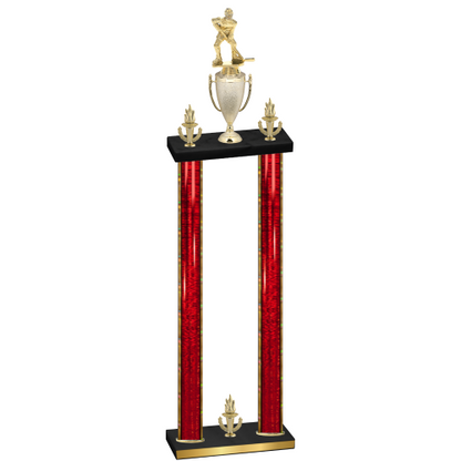 Double Red Glacier Victory Hockey Trophy