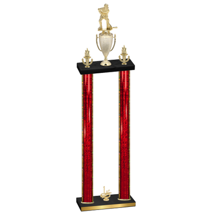 Double Red Glacier First Place Hockey Trophy
