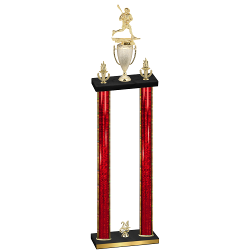 Double Red Glacier Year Lacrosse Trophy