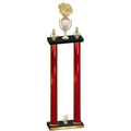 Double Red Glacier Year Basketball Trophy