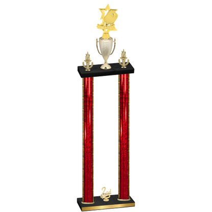 Double Red Glacier Second Place Pickleball Trophy