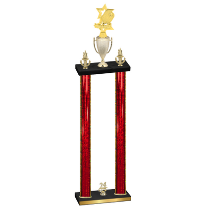 Double Red Glacier Year Pickleball Trophy