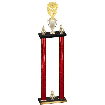 Double Red Glacier Victory Pickleball Trophy