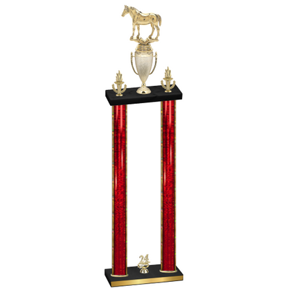 Double Red Glacier Year Horses Trophy
