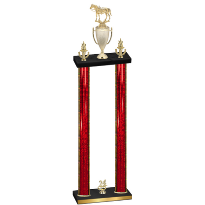 Double Red Glacier Year Horses Trophy