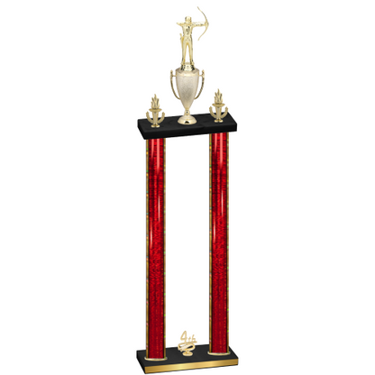 Double Red Glacier Fourth Place Archery Trophy