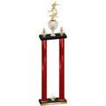 Double Red Glacier First Place Flag Football Trophy
